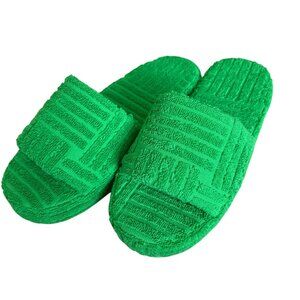 Bottega Veneta 660245 Men's Intrecciato Jacquard Resort Sandal, Green, sz 40 & 4